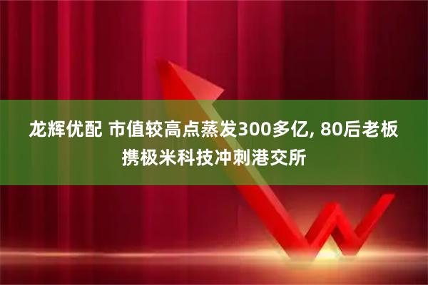龙辉优配 市值较高点蒸发300多亿, 80后老板携极米科技冲刺港交所